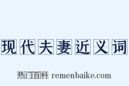 现代夫妻近义词是什么意思的图片